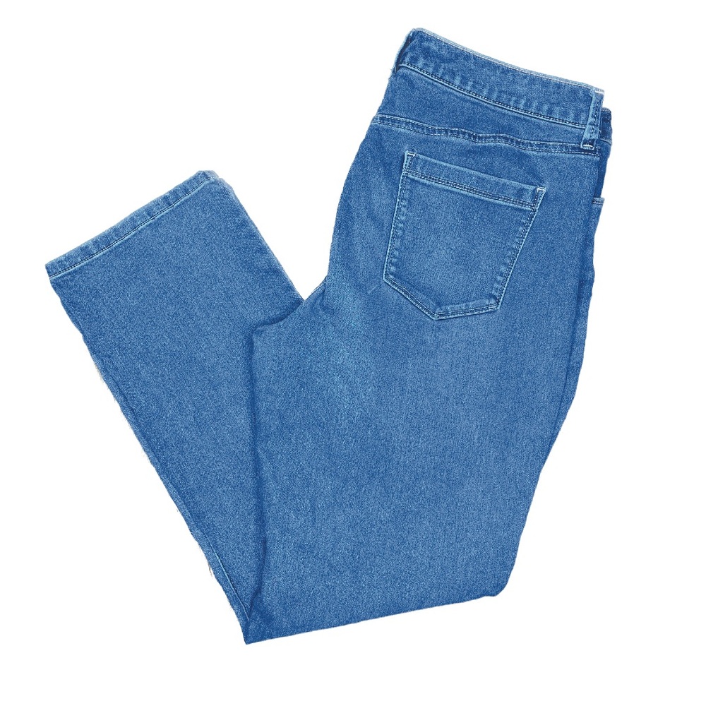 Bandolino Jeans Womens 18 Blue Missy High Rise Denim Amy Mom Jeans Stretch